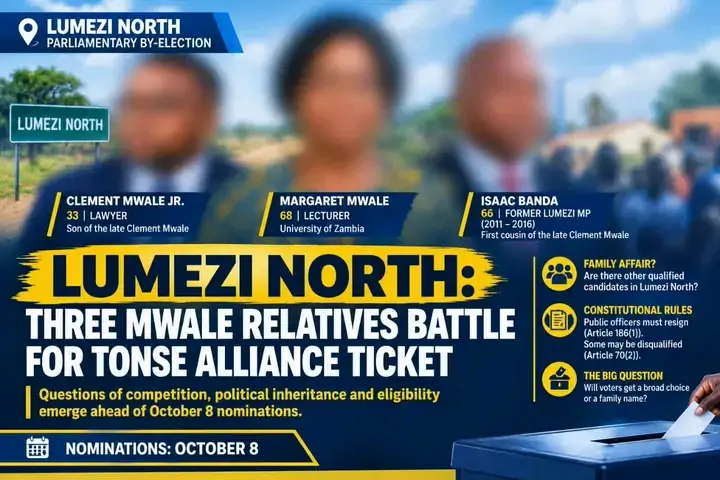THREE MWALE RELATIVES BATTLE FOR TONSE ALLIANCE TICKET