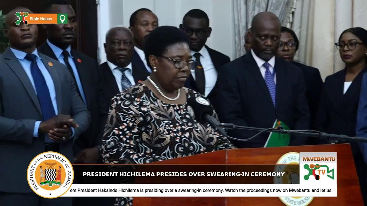 President Hakainde Hichilema Presides Over Swearing-In Ceremony