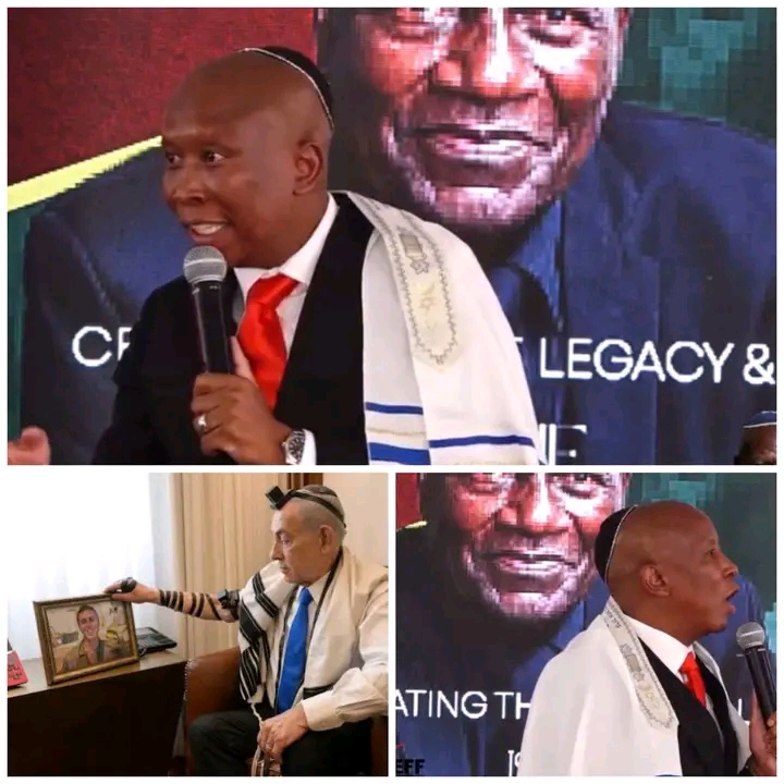 JULIUS MALEMA WEARS JEWISH PRAYER SHAWL AND KIPPAH AT HIS GRANDFATHER’S FUNERAL, SPARKING WIDESPREAD CURIOSITY ABOUT HIS FAMILY’S HERITAGE