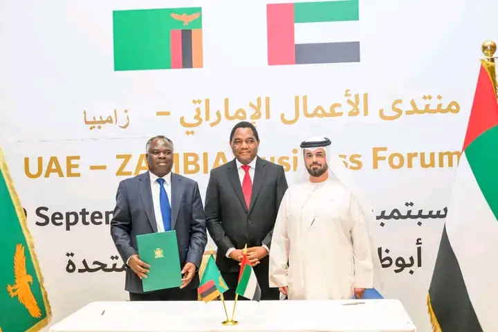 ZAMBIA, UAE SIGN US$2.14 BILLION INVESTMENT MOUs