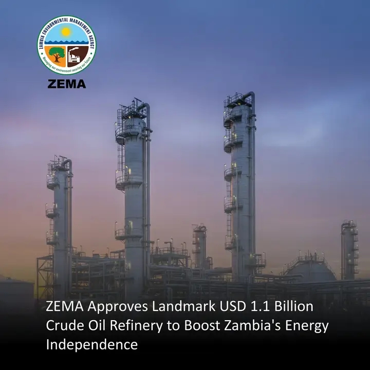 ZEMA Approves Landmark USD 1.1 Billion Crude Oil Refinery for Ndola