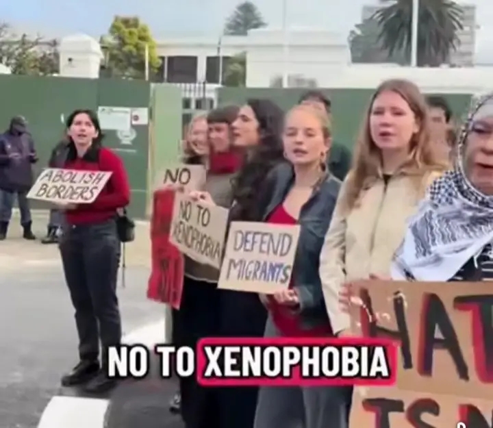 CAPE TOWN PROTESTERS RALLY OUTSIDE PARLIAMENT AGAINST CALLS FOR STRICTER IMMIGRATION ENFORCEMENT AS DEBATE OVER SOUTH AFRICA’S BORDER POLICIES INTENSIFIES