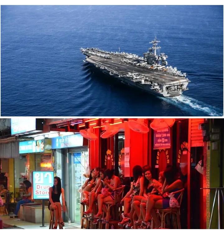 THAI AUTHORITIES TIGHTEN PROSTITUTION CRACKDOWN AS 5,000 US SAILORS ARRIVE AFTER 200 DAYS AT SEA.