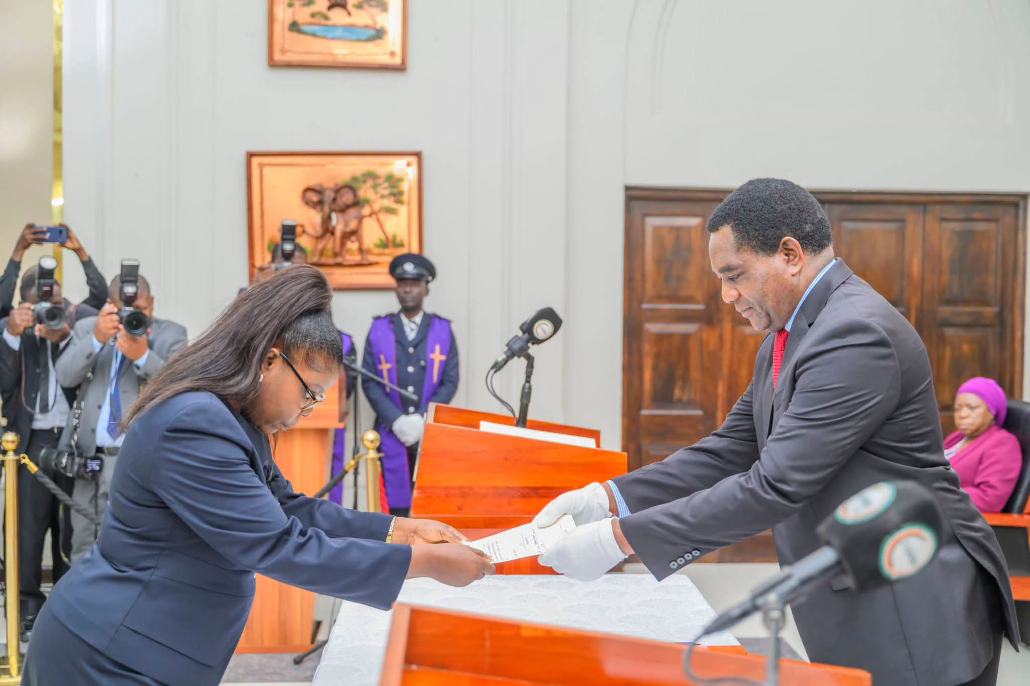 Hichilema swears in Patricia Malaila as Deputy Auditor General