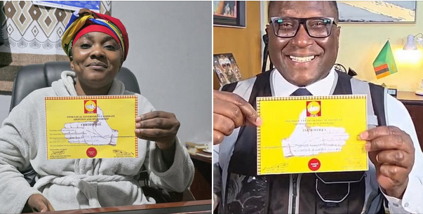Confusion has erupted afte Ketty Nanyangwe and Simon Mwewa both displayed adoption certificates for Lusaka mayoral position under the UPND