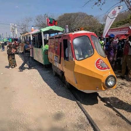 Zambia Railways showcases a mini train at the 98th Agricultural Show