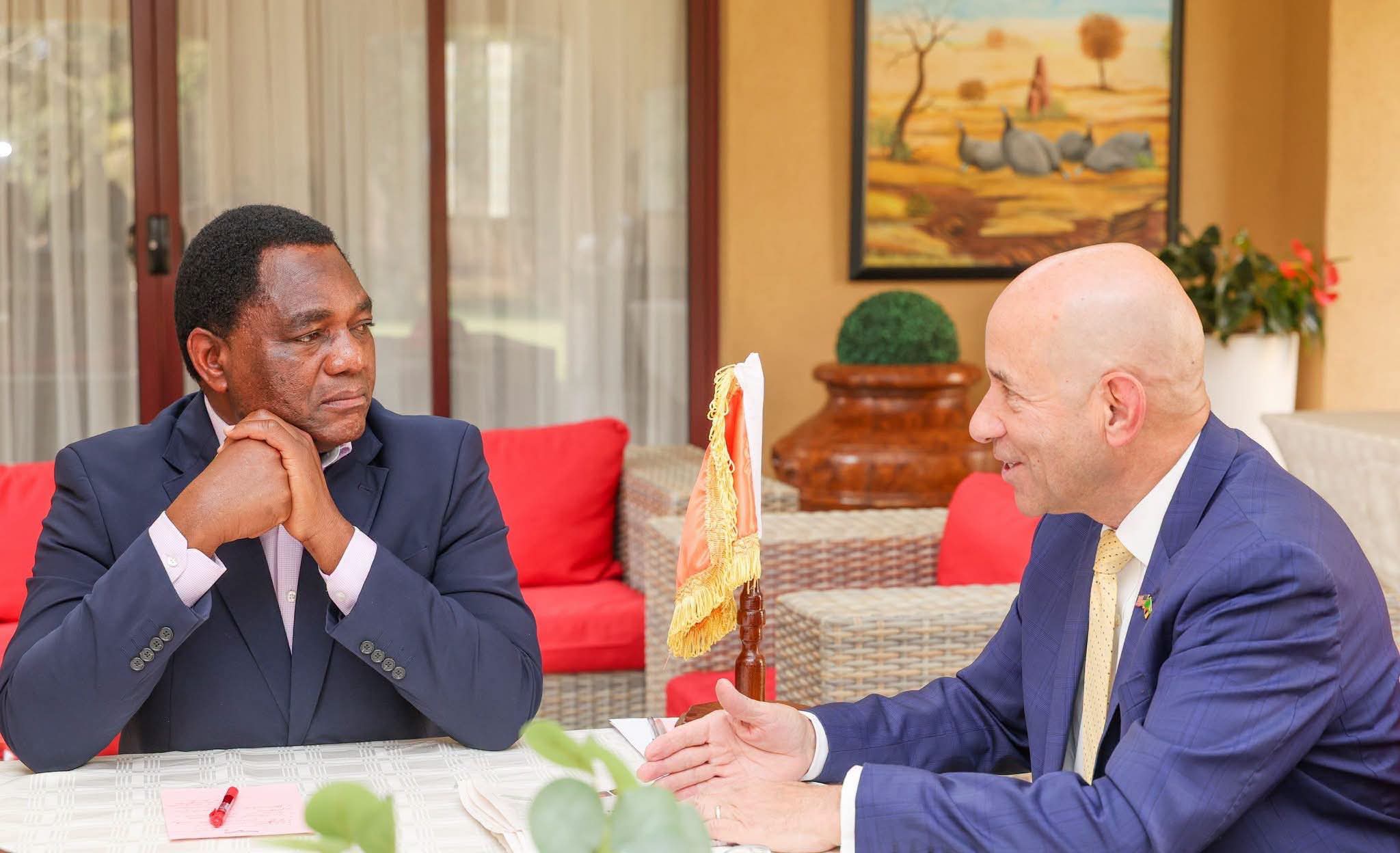 President Hichilema meets U.S. Assistant Secretary of State for African Affairs Garcia