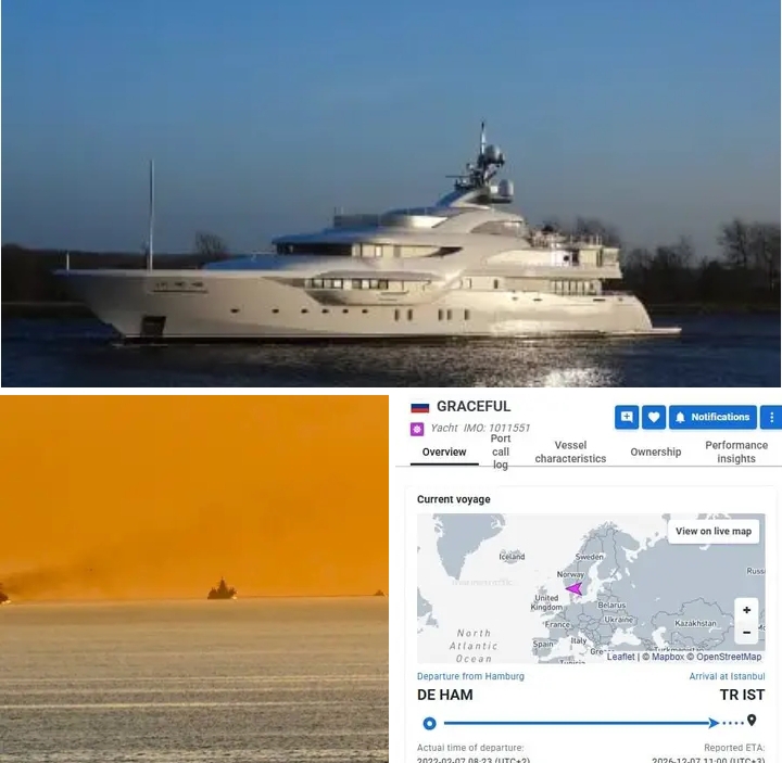 Putin’s yacht leaves the Baltic Sea under Russian naval escort for the first time since the full-scale invasion of Ukraine