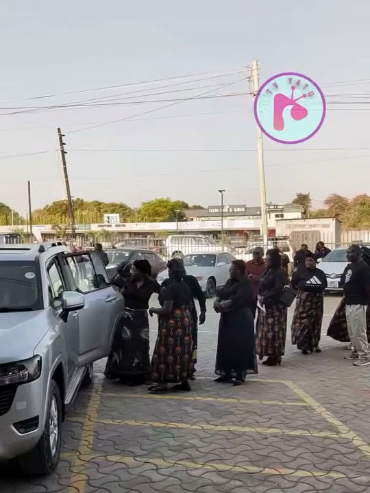 VERY SAD: Mutotwe Kafwaya's widow, Dinis arrives ahead of her late husband's funeral Church Service at Terbanacle of David Assembly Church, in Lusaka.