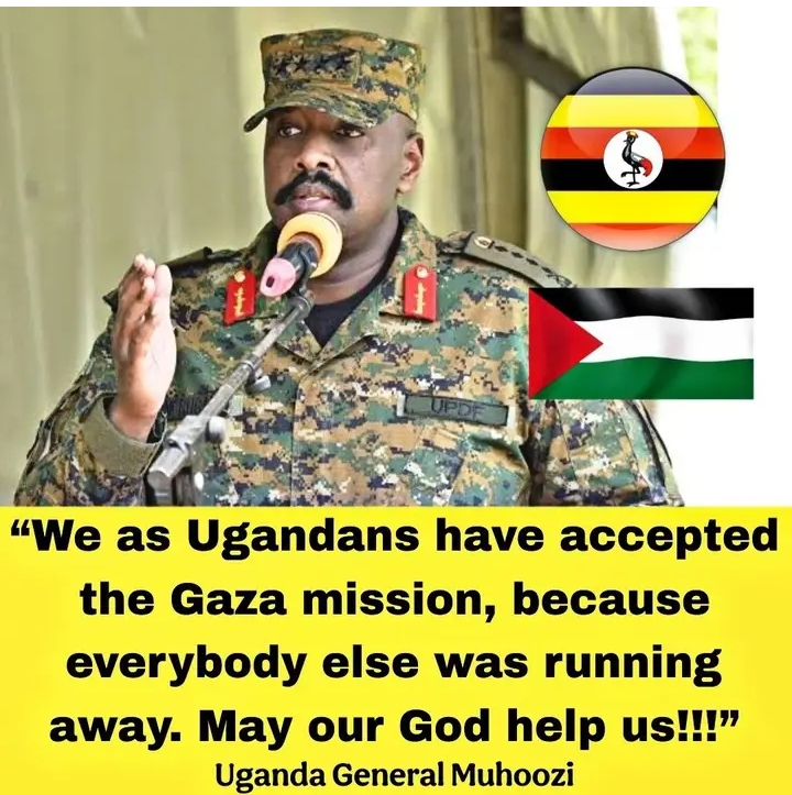 Uganda’s army chief says Kampala took the Gaza mission “because everybody else was running away”