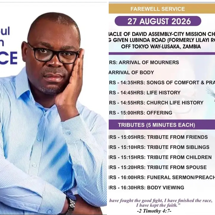 Farewell Service for slain Mutotwe Kafwaya today