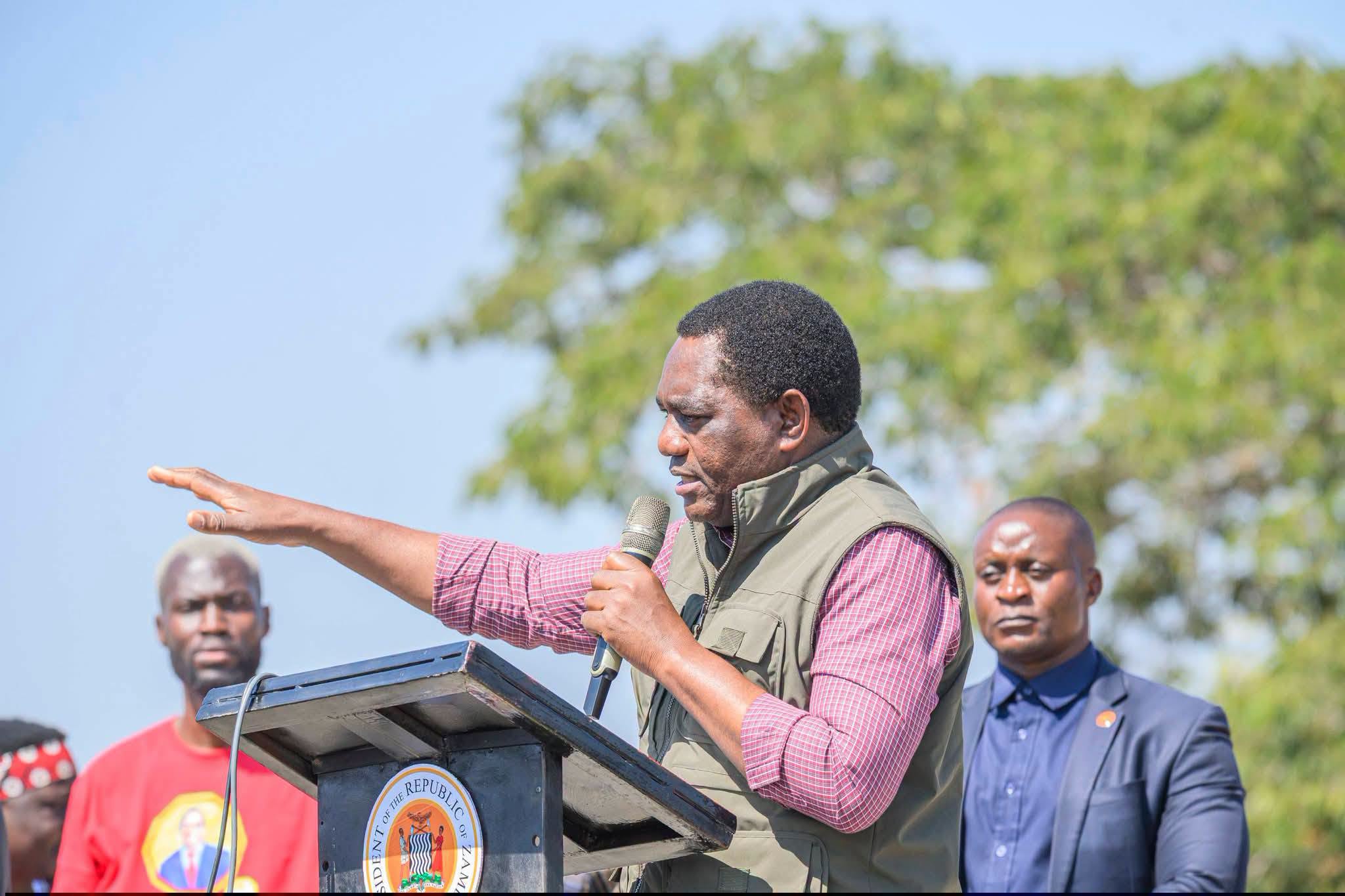 PRESIDENT HICHILEMA URGES ZAMBEZI RESIDENTS TO VOTE FOR UPND TO SUSTAIN ECONOMIC GAINS