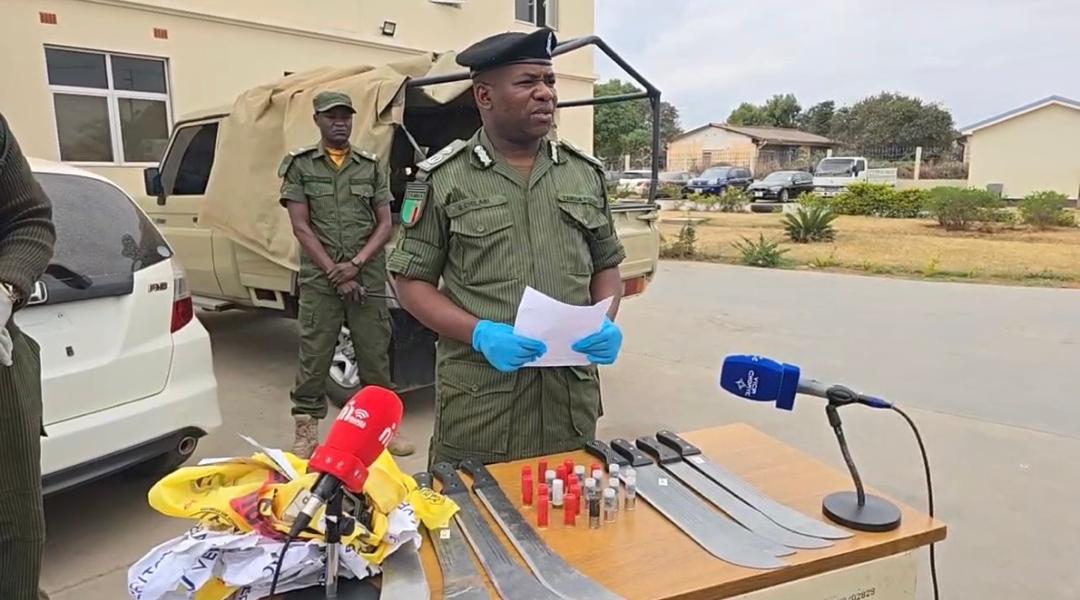 Police nab 6 suspects with 9 machetes, summon Sean Tembo