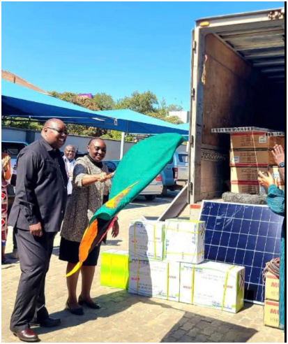 A CHINESE FIRM DONATES SOLAR MINI-GRID EQUIPMENT