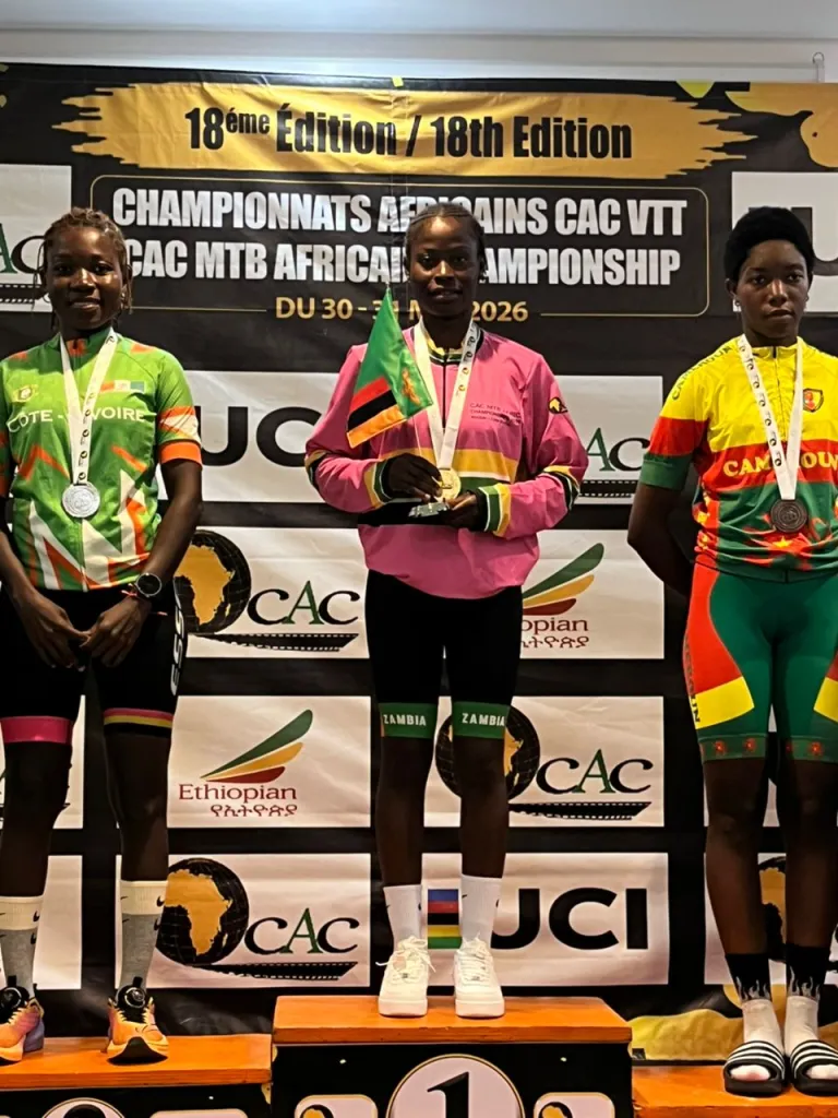 Kansanshi mine-sponsored Chikomba hailed after claiming African U23 Cycling Gold prize in Ivory Coast