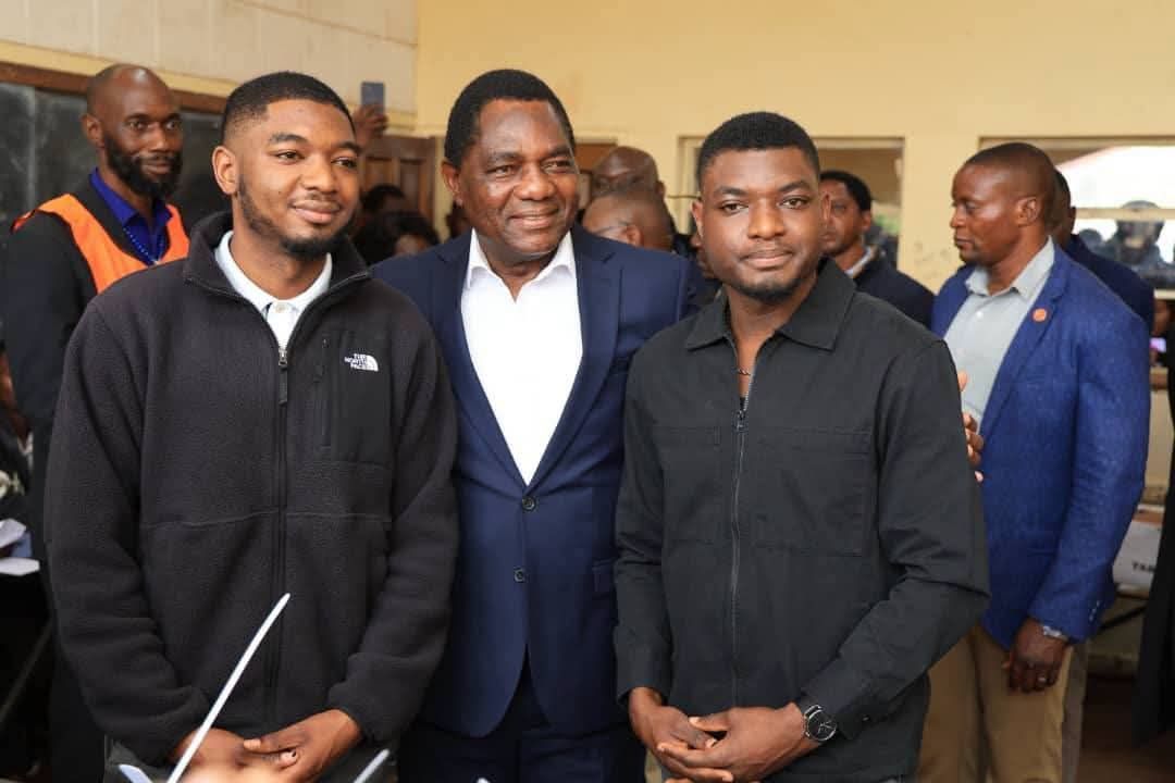 PRESIDENT HICHILEMA VOTES WITH FAMILY