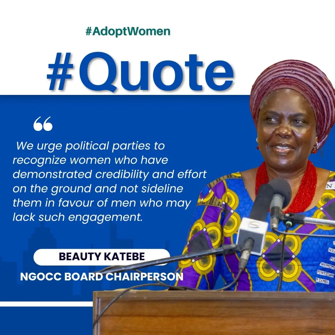 NGOCC URGES PARTIES TO FIELD WOMEN IN WINNABLE SEATS