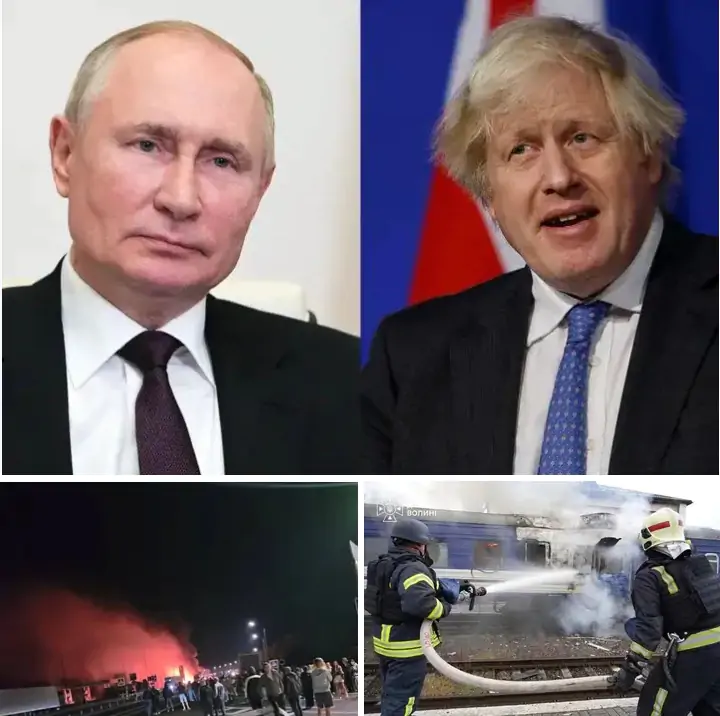 Boris Johnson Condemns Putin After Russian Drone Strike Near His Train in Ukraine