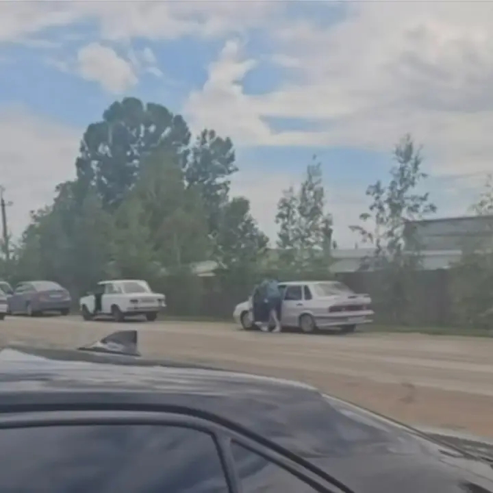 Residents In Crimea Push Their Cars To Gas Stations Amid Fuel Shortages