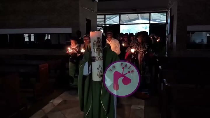 JUST IN: Catholics participate in the Candlelight Prayers held at the Cathedral of the Child Jesus in Lusaka. - TV YATU