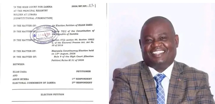 THIRD-PLACED ELIAS DAKA PETITIONS MSANZALA ELECTION, CHALLENGES AMON MUMBA’S VICTORY
